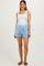 Light Blue Washed Denim Maternity Shorts