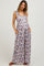 Charcoal Floral Sleeveless Tie Back Maternity Jumpsuit