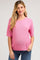 Pink Knit Short Sleeve Maternity Top