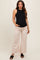 Cream Wide Leg Cropped Maternity Pants