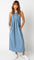 Denim Sleeveless Shift Midi Dress
