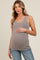 Taupe Sleeveless Ribbed Maternity Top
