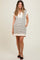 Cream Striped Knit Cap Sleeve Maternity Mini Dress