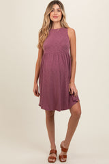 Violet Babydoll Sleeveless Maternity Dress