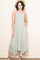 Teal Floral Smocked Halter Flowy Maxi Dress