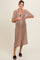 Taupe Distressed Collared Maternity Cover-Up