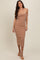 Taupe Strapless Twist Dress
