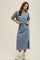 Slate Short Sleeve Midi Skirt Set