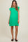 Green Flutter Sleeve Pleated Chiffon Maternity Mini Dress