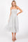 White Floral Smocked Sleeveless Midi Dress