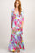PinkBlush Mint Floral Sash Tie Dress