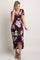 Plum Floral Hi-Low Maternity Wrap Dress
