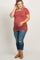Blue Slightly Distressed Stretch Plus Maternity Jeans