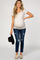PinkBlush Navy Blue Distressed Maternity Skinny Jeans