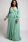 Mint Green Chiffon Plus Maxi Dress