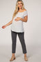 PinkBlush Charcoal Cropped Maternity Dress Pants