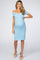 TurquoiseSolid Off Shoulder Maternity Fitted Dress