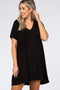 Black V-Neck Dolman Maternity Dress
