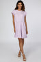 Lavender Floral Tiered Ruffle Accent Dress