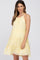 Yellow Tiered Ruffle Accent Maternity Mini Dress
