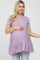 Lavender Tiered Maternity Short Sleeve Top
