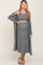 Charcoal 3-Piece Skirt and Cardigan Maternity Set