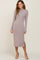 Taupe Mock Neck Long Sleeve Dress