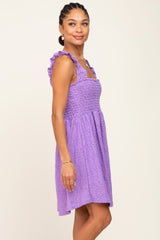 Lavender Smocked Eyelet Dress