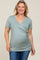 Mint Wrap Front Plus Maternity/Nursing Top