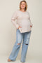 Light Blue Distressed Open Knee Wide Leg Maternity Plus Jeans