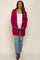 Magenta Front Pocket Maternity Cardigan