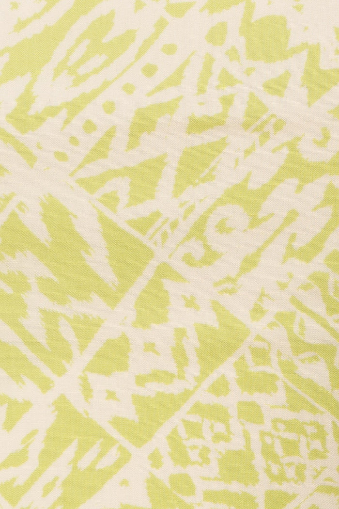 Lime.Abstract Sleeveless Back Smocked Tiered Tube Dress