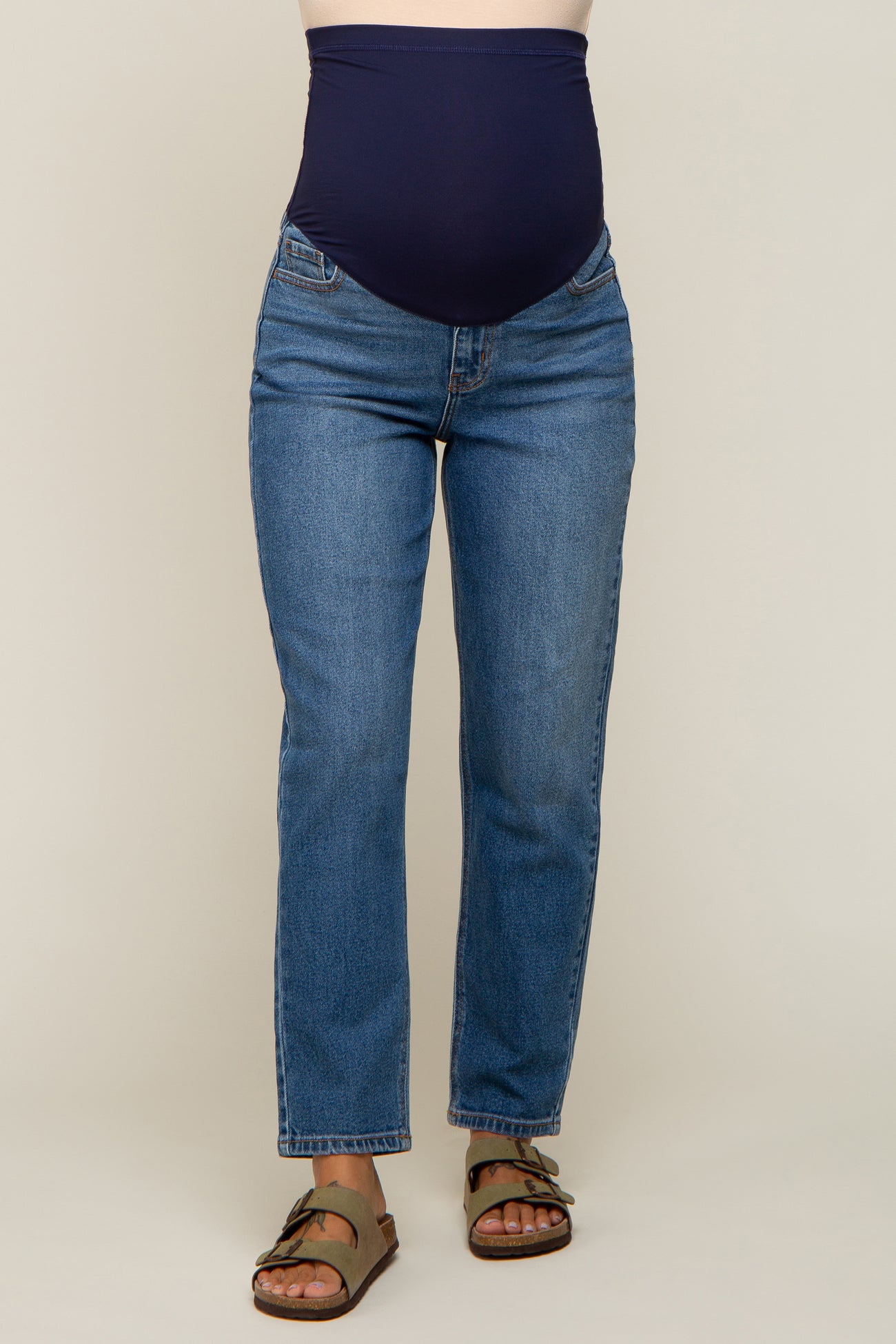 Blue Mom Style Maternity Jean