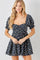 Black Rouched Baby Doll Romper
