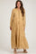 YellowFloral Chiffon Front Tie Tiered Maternity Maxi Dress