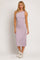 Lavender Sleeveless Sweater Midi Dress