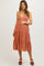 Rust Sleeveless Maternity Maxi Dress