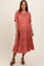 Salmon Short Sleeve Maternity Dress